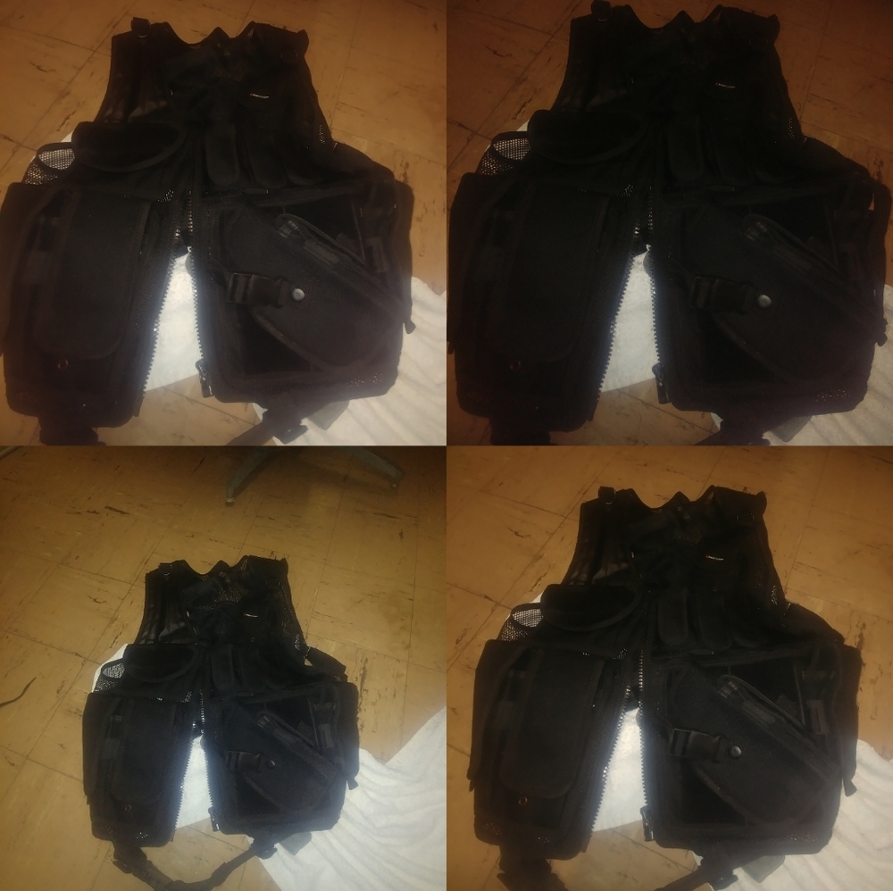 Tactical vest with holster